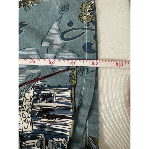 VTG Johnny Cotton Mens L Blue Button Down Shirt Caddy Shack Golf Pro USA Island - Picture 8 of 8